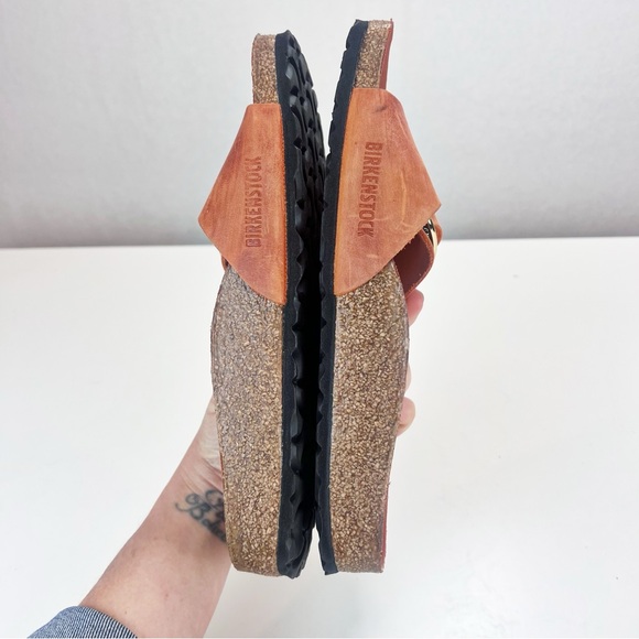 Birkenstock Madrid Big Buckle Oiled Leather Burnt Orange Size 38 - Picture 8 of 9